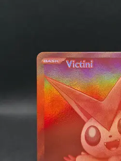 Pokemon TCG Red Victini 172/086 SV: White Flare Holo Has A Print Error See Pics! - Image 5