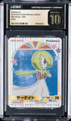 2023 POKEMON SCARLET & VIOLET STICKERS MARUMIYA HOLO GARDEVOIR CGC 10 PERFECT - Image 1
