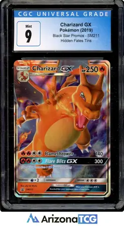 Pokemon 2019 Charizard GX SM211 Black Star Promo Hidden Fates Tins CGC 9 - Image 1