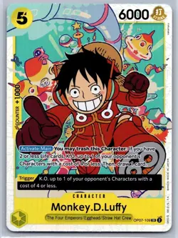 One Piece Monkey D Luffy OP07-109 SR 500 Years In The Future English NM - Image 1