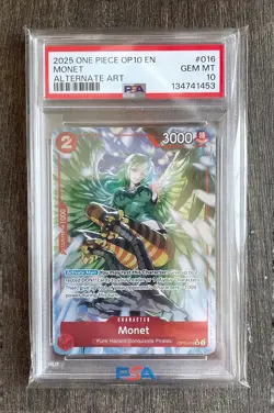 2025 ONE PIECE - Royal Blood #016 - MONET (Super Rare) Alt Art - PSA 10 - Image 1