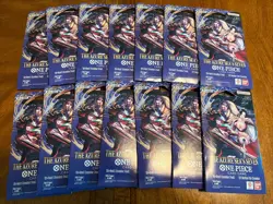One Piece OP-14-EB04 Sleeved Booster Packs x14 Azure Sea’s Seven SEALED / NEW !! - Image 1