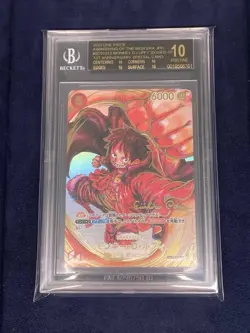 2023 ONE PIECE ODA SIGNATURE MONKEY.D.LUFFY BGS 10 BLACK LABEL Japanese ST01-012 - Image 1