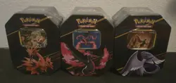 Pokemon TCG: Crown Zenith Tin Set of 3 - Galarian Articuno Zapdos Moltres SEALED - Image 1