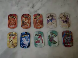 10 X Pokemon Metal Tags Tag Bundle Mewtwo, Ho-oh Deoxys And More! - Image 1