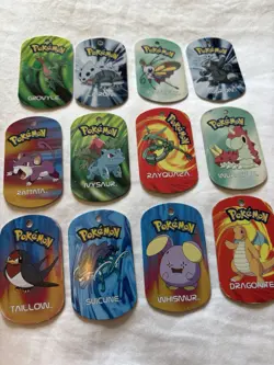 12 x Pokemon METAL TAGS Job Lot Bundle 2006 Vintage Nintendo - Image 1