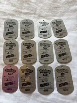 12 x Pokemon METAL TAGS Job Lot Bundle 2006 Vintage Nintendo - Image 2