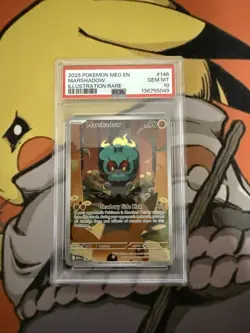 2025 POKEMON MEG EN-MEGA EVOLUTION ILLUSTRATION RARE #146 MARSHADOW PSA 10 - Image 1