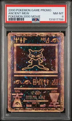 2000 POKEMON GAME PROMO MOVIE ANCIENT MEW PSA 8 - Image 1