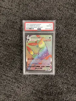 Pokemon Umbreon VMAX Holo PSA 10 Rainbow Secret Rare Card 214/203 - Image 1