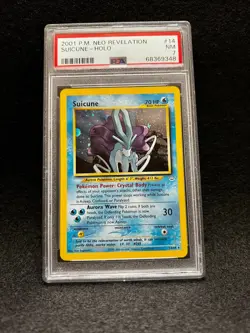 Pokemon SUICUNE 14/64 (Holo Rare) Neo Revelation PSA 7 - Image 1