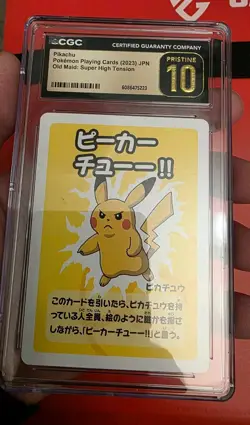 Pokemon Playing Cards Pikachu JPN Old Maid (Super High Tension) CGC Pristine 10 - Image 5