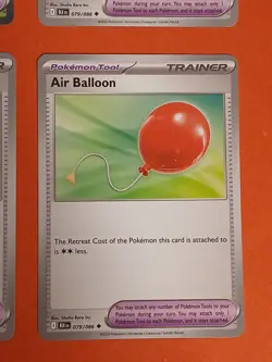 Pokemon Black Bolt Air Balloon 079/086 Tool Cards x4 Playset 1 Reverse Holo - Image 5
