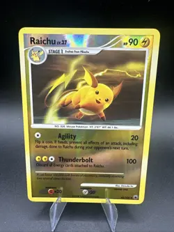 Raichu 45/100 EXC Pokemon Cards Reverse Holo Rare Vintage - Image 1