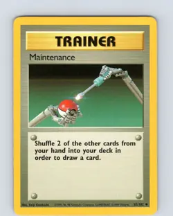 Pokemon TCG Maintenance Base Set 083/102 Unlimited Uncommon Card WOTC Played LP - Image 1
