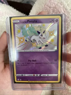Galarian Ponyta SHINY SV047/SV122 Shining Fates NM Holo Foil Rare Pokemon Card - Image 1