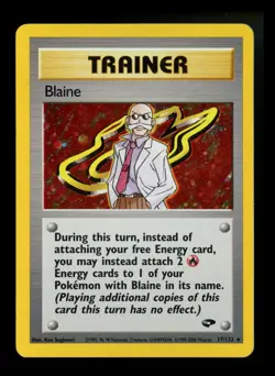 #2 Blaine 17/132 Gym Challenge 2000 Holo Rare WOTC Pokemon Card TCG - Image 1