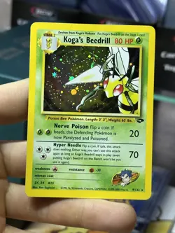 #4 Koga's Beedrill 9/132 Gym Challenge 2000 Holo Rare WOTC Pokemon Card TCG - Image 3