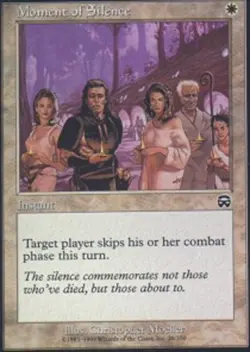 1x Moment of Silence - Foil Moderate Play MTG Magic - Kid Icarus - - Image 1