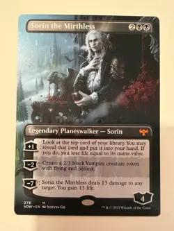 MTG Sorin the Mirthless (Borderless) - Innistrad: Crimson Vow (VOW) NM/M 278 - Image 1