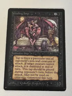 Magic the Gathering MTG Beta Nettling Imp MP (Beta Bob) - Image 1