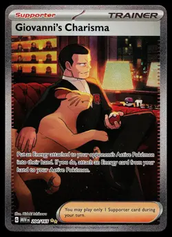 Pokemon Card - Giovanni's Charisma Scarlet & Violet 151 204/165 Holo SIR - Image 1