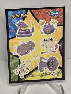 1999 Pokemon Topps TV Animation Team Rocket Stickers Puzzle Blue Logo NM/M - Image 1
