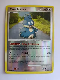 Pokemon Munchlax Lv. 8 33/130 - Diamond & Pearl Base Set - Reverse Holo - Image 1