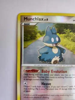 Pokemon Munchlax Lv. 8 33/130 - Diamond & Pearl Base Set - Reverse Holo - Image 5