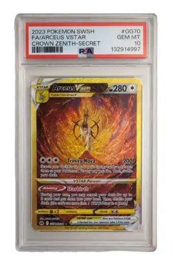 2023 Pokemon SWSH #GG70 FA/ARCEUS VSTAR CROWN ZENITH-SECRET GEM MT PSA 10 - Image 2