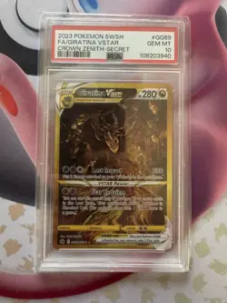 Pokemon Giratina VSTAR GG69/GG70 Crown Zenith Secret Rare Full Art Holo PSA 10 - Image 1