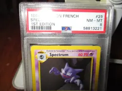 Pokemon 1st Edition Base Set French Haunter (Spectrum) 29/102 PSA 8 NM-MT - Image 2