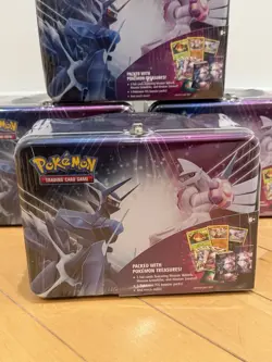 Pokemon Sword & Shield Palkia Fall 2022 Collectors Chest Tin TCG Sealed Lot Of 4 - Image 2
