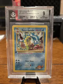 2000 Pokemon Gym Challenge 1st Edition Misty’s Gyarados #13 Holo Rare BGS 9 - Image 1