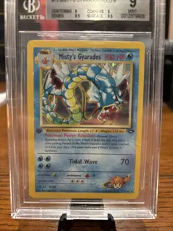 2000 Pokemon Gym Challenge 1st Edition Misty’s Gyarados #13 Holo Rare BGS 9 - Image 2