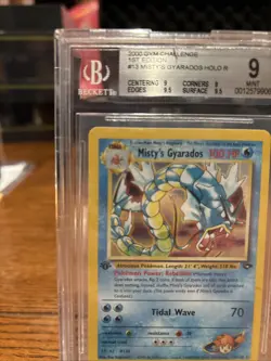2000 Pokemon Gym Challenge 1st Edition Misty’s Gyarados #13 Holo Rare BGS 9 - Image 3