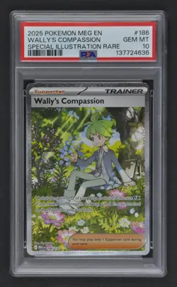 2025 Pokemon MEG EN WALLY'S COMPASSION Special Illustration Rare PSA 10 #186/132 - Image 1