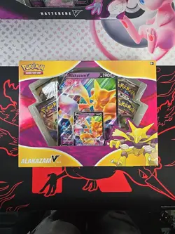 Pokemon TCG: Alakazam V Collection Box New SEALED 4 Booster Packs 820650807480 - Image 1