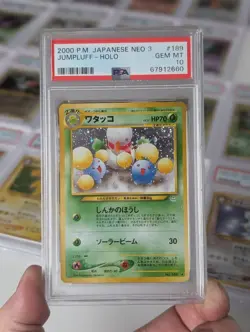 2000 Pokemon Japanese Neo 3 Jumpluff Holo #189 PSA 10 - Image 1
