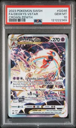 2023 Pokemon SWSH Crown Zenith Deoxys VSTAR Galarian Gallery #GG46/GG70 PSA 10 - Image 1
