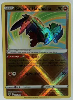 Pokemon TCG Astral Radiance RADIANT HAWLUCHA 081/189 ULTRA RARE HOLO - Image 1