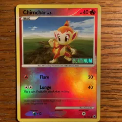 Pokemon TCG Chimchar 56/100 Reverse Holo Platinum Stamped 2008 - Image 1