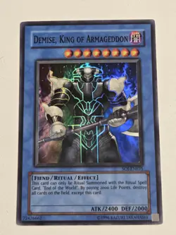 Demise, King of Armageddon SOI-EN035 Super Rare Yugioh Shadow of Infinity LP - Image 1