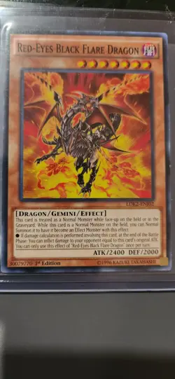 Yu-Gi-Oh! Red-Eyes Black Flare Dragon LDK2-ENJ02 Common Unlimited NM - Image 1