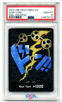 2025 One Piece PRB01 The Best Don!! Enel Holofoil PSA 10 Gem Mint Pop 4 - Image 1