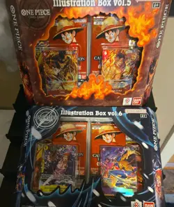 Bandia One Piece TCG illustration Box Vol 5 And 6 Bundle Factory Sealed English - Image 1