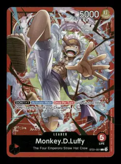 Monkey.D.Luffy 001 L Starter Deck EX: Gear 5 ST21-001 NM One Piece - Image 1