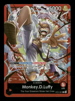 Monkey.D.Luffy 001 L Starter Deck EX: Gear 5 ST21-001 NM One Piece - Image 1