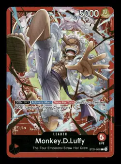 Monkey.D.Luffy 001 L Starter Deck EX: Gear 5 ST21-001 NM One Piece - Image 1