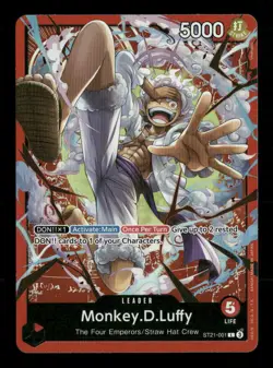 Monkey.D.Luffy 001 L Starter Deck EX: Gear 5 ST21-001 NM One Piece - Image 1